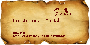 Feichtinger Markó névjegykártya